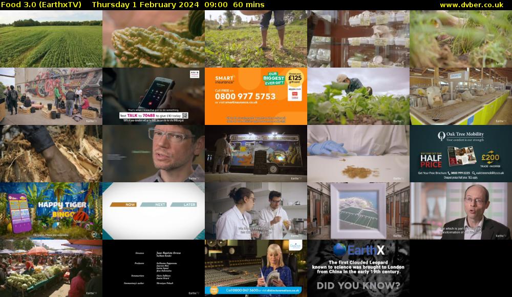 Food 3.0 (EarthxTV) Thursday 1 February 2024 09:00 - 10:00
