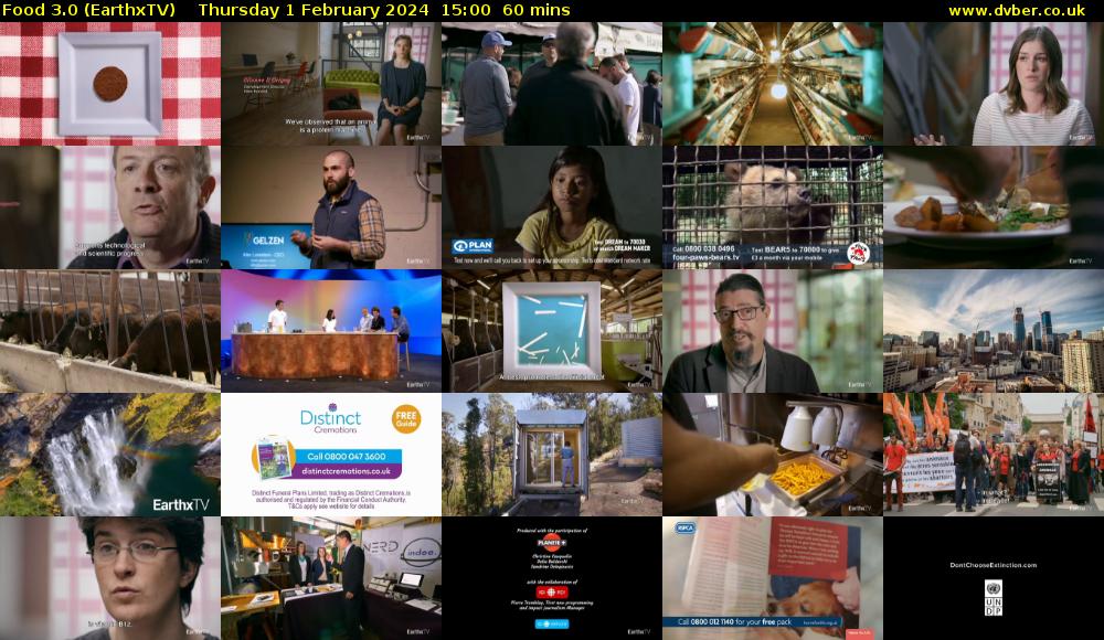 Food 3.0 (EarthxTV) Thursday 1 February 2024 15:00 - 16:00