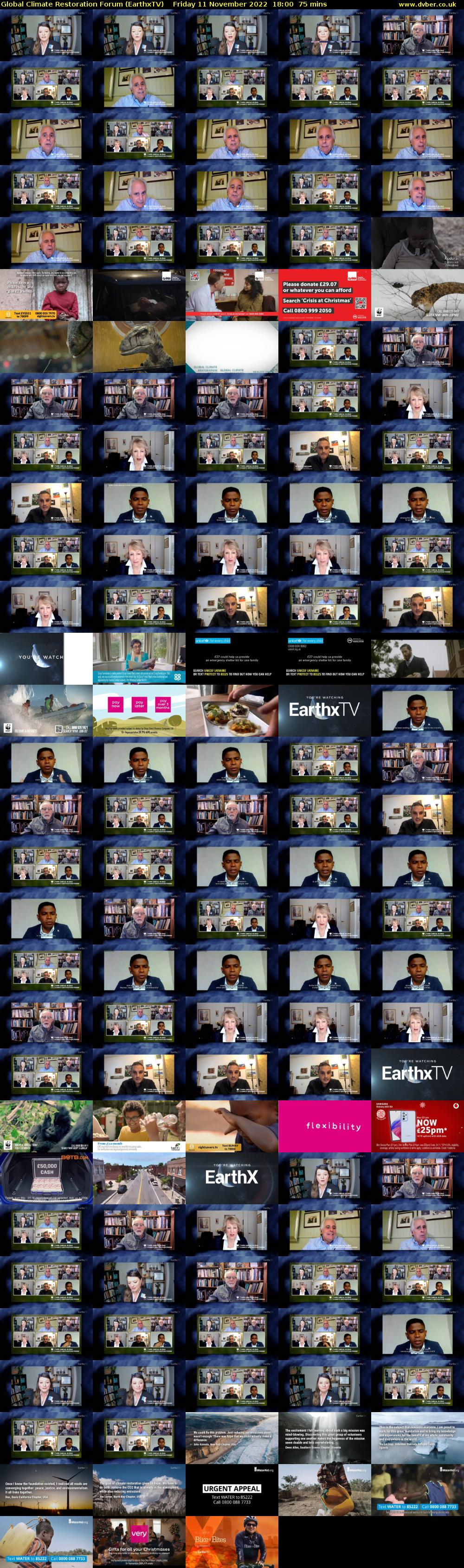 Global Climate Restoration Forum (EarthxTV) Friday 11 November 2022 18:00 - 19:15