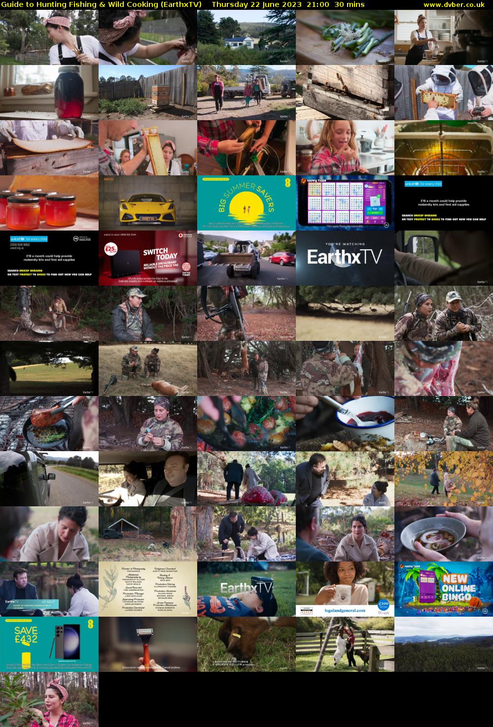 Guide to Hunting Fishing & Wild Cooking (EarthxTV) Thursday 22 June 2023 21:00 - 21:30