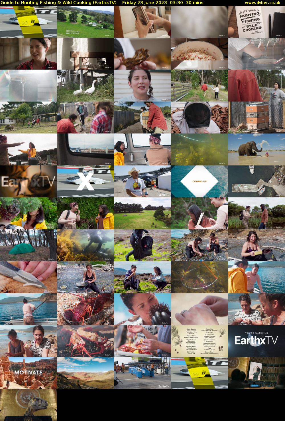 Guide to Hunting Fishing & Wild Cooking (EarthxTV) Friday 23 June 2023 03:30 - 04:00