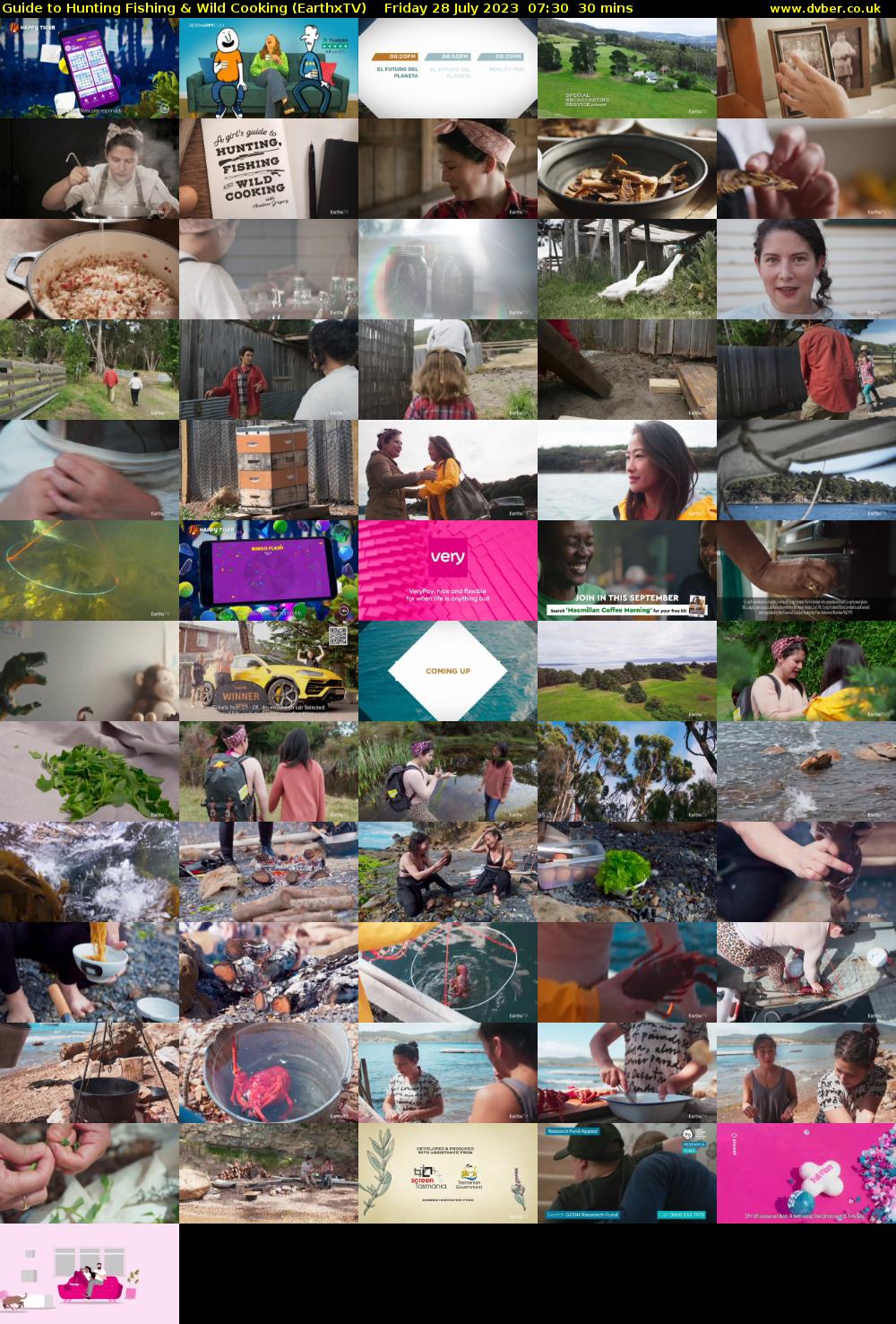 Guide to Hunting Fishing & Wild Cooking (EarthxTV) Friday 28 July 2023 07:30 - 08:00