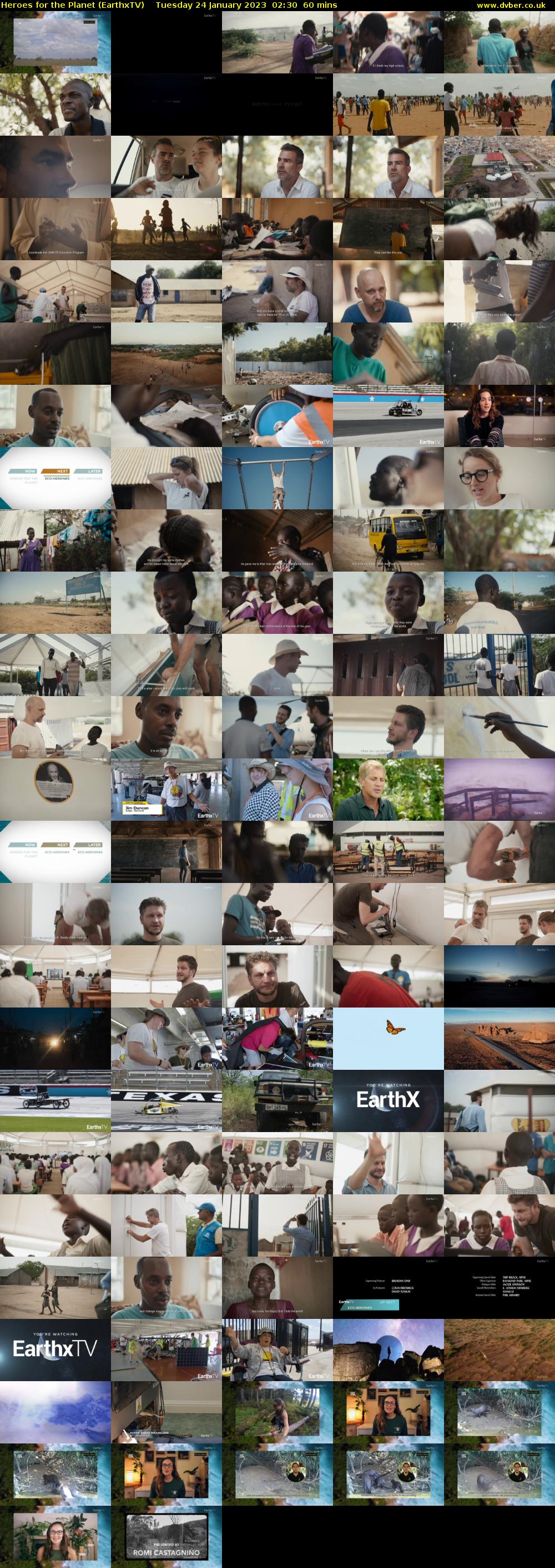 Heroes for the Planet (EarthxTV) Tuesday 24 January 2023 02:30 - 03:30