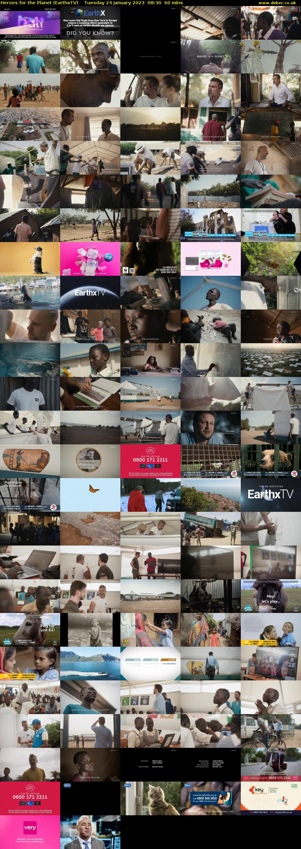 Heroes for the Planet (EarthxTV) Tuesday 24 January 2023 08:30 - 09:30