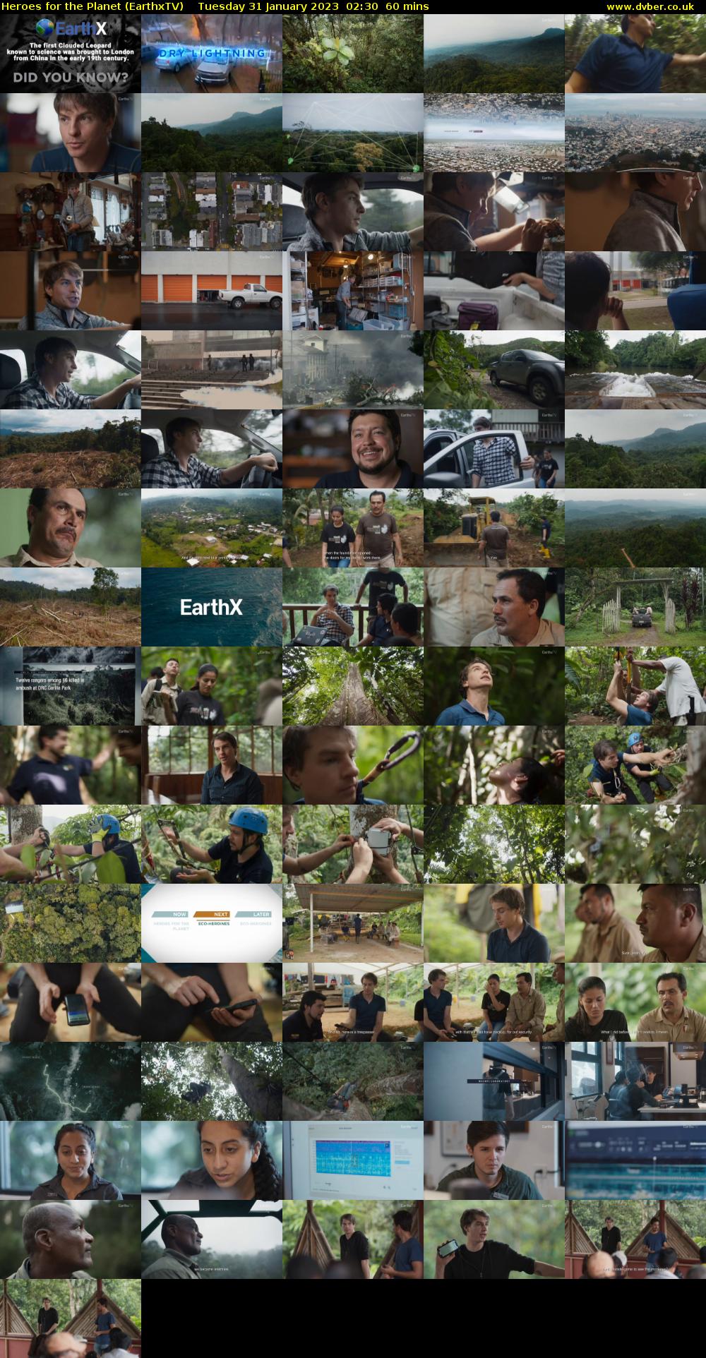Heroes for the Planet (EarthxTV) Tuesday 31 January 2023 02:30 - 03:30