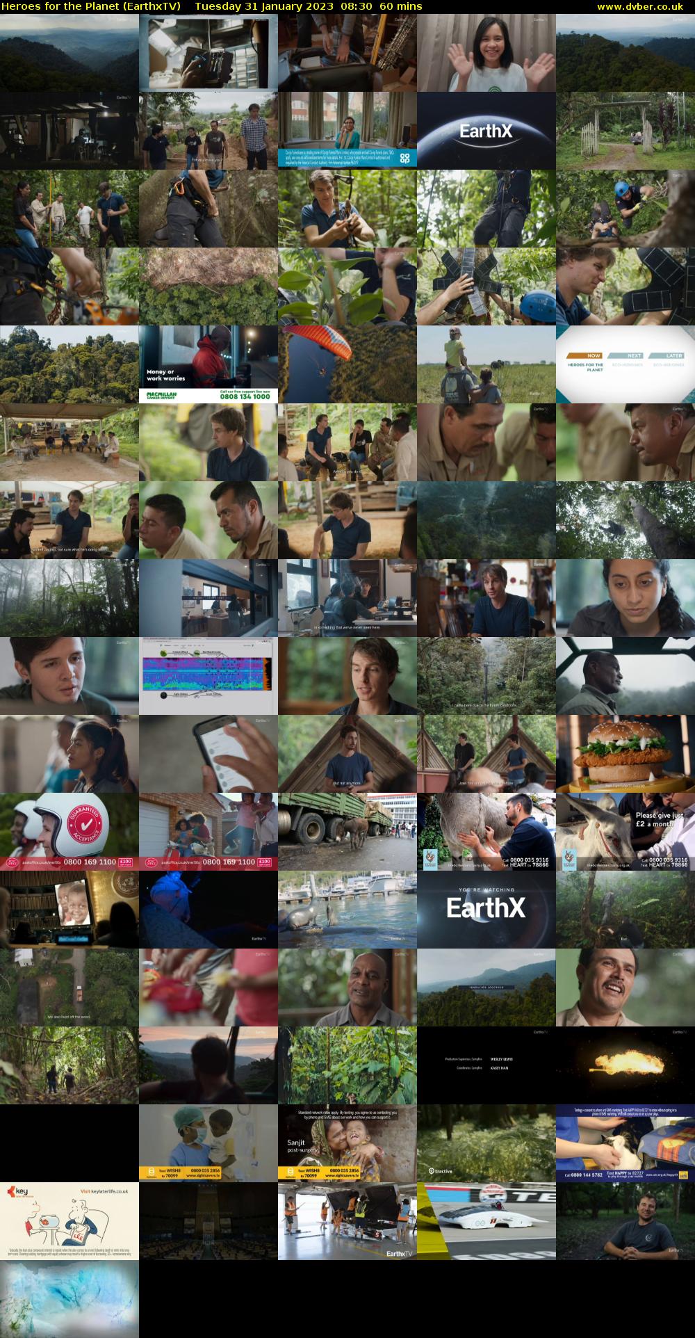 Heroes for the Planet (EarthxTV) Tuesday 31 January 2023 08:30 - 09:30