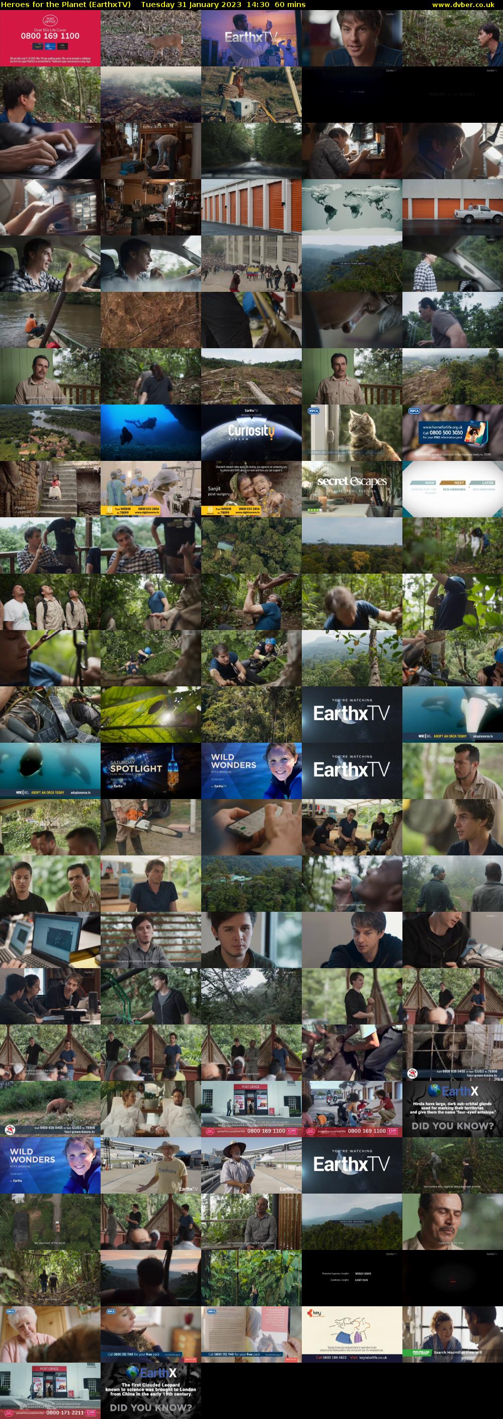 Heroes for the Planet (EarthxTV) Tuesday 31 January 2023 14:30 - 15:30