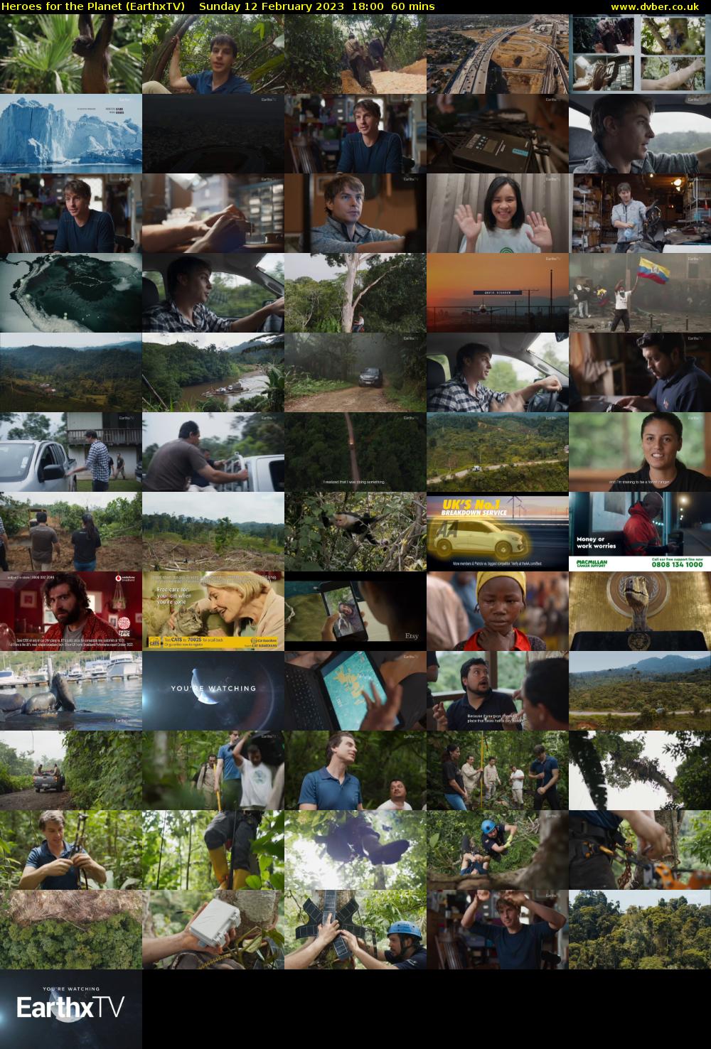 Heroes for the Planet (EarthxTV) Sunday 12 February 2023 18:00 - 19:00
