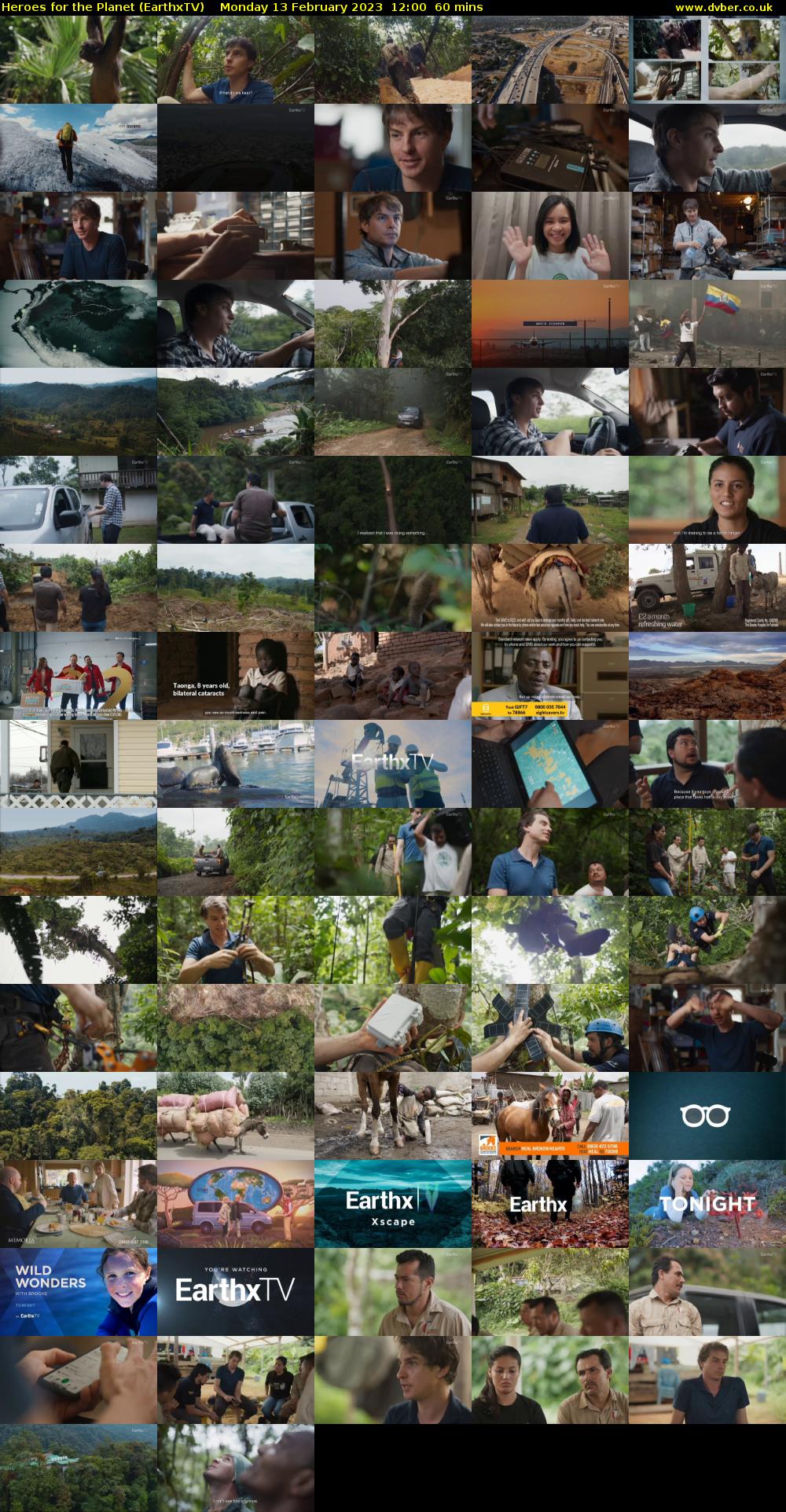 Heroes for the Planet (EarthxTV) Monday 13 February 2023 12:00 - 13:00