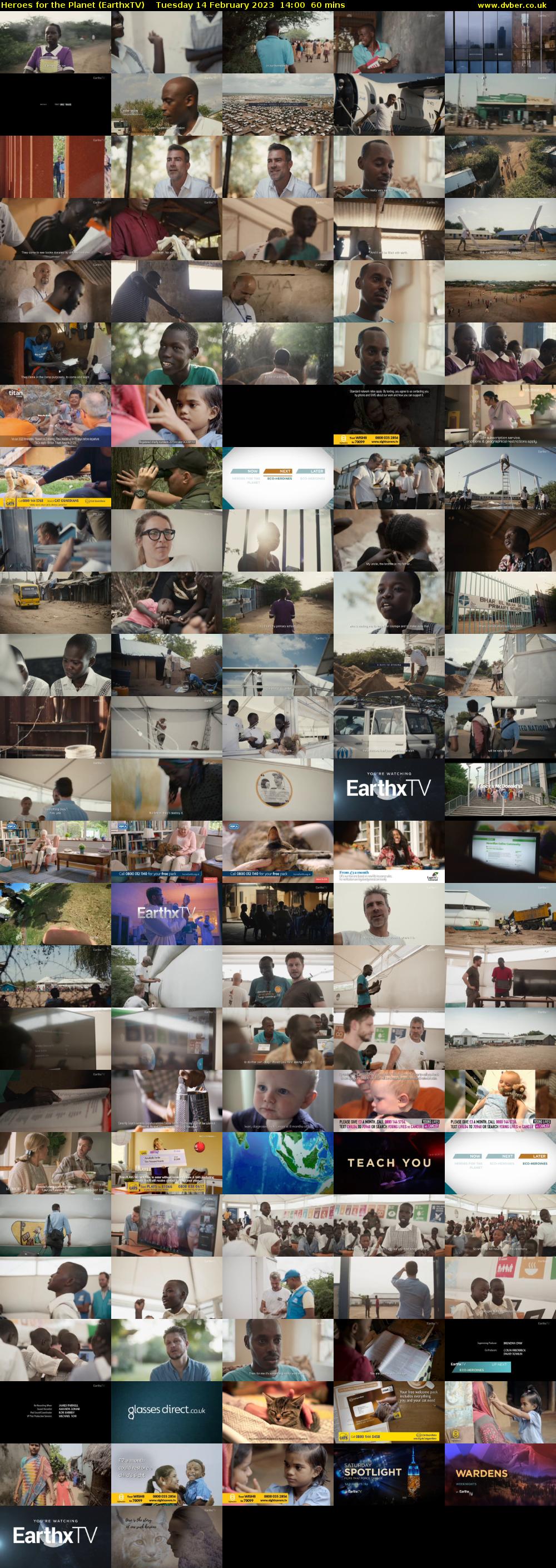 Heroes for the Planet (EarthxTV) Tuesday 14 February 2023 14:00 - 15:00