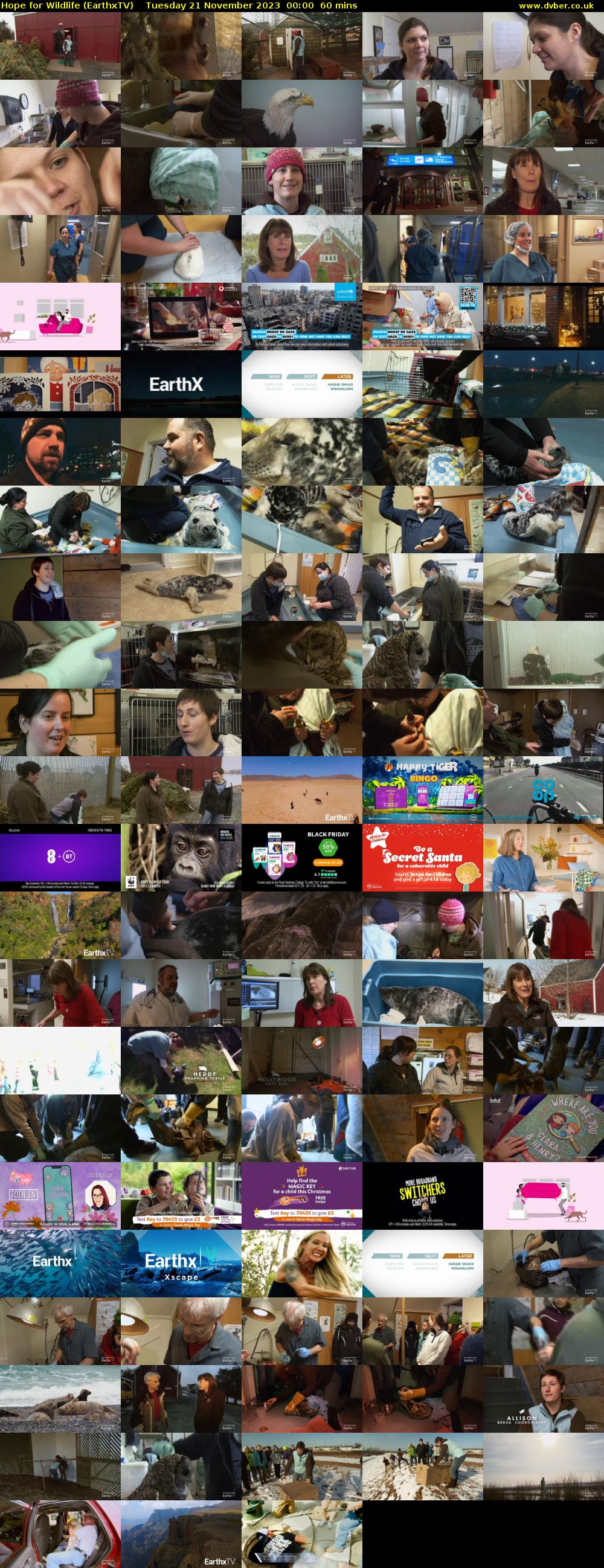 Hope for Wildlife (EarthxTV) Tuesday 21 November 2023 00:00 - 01:00