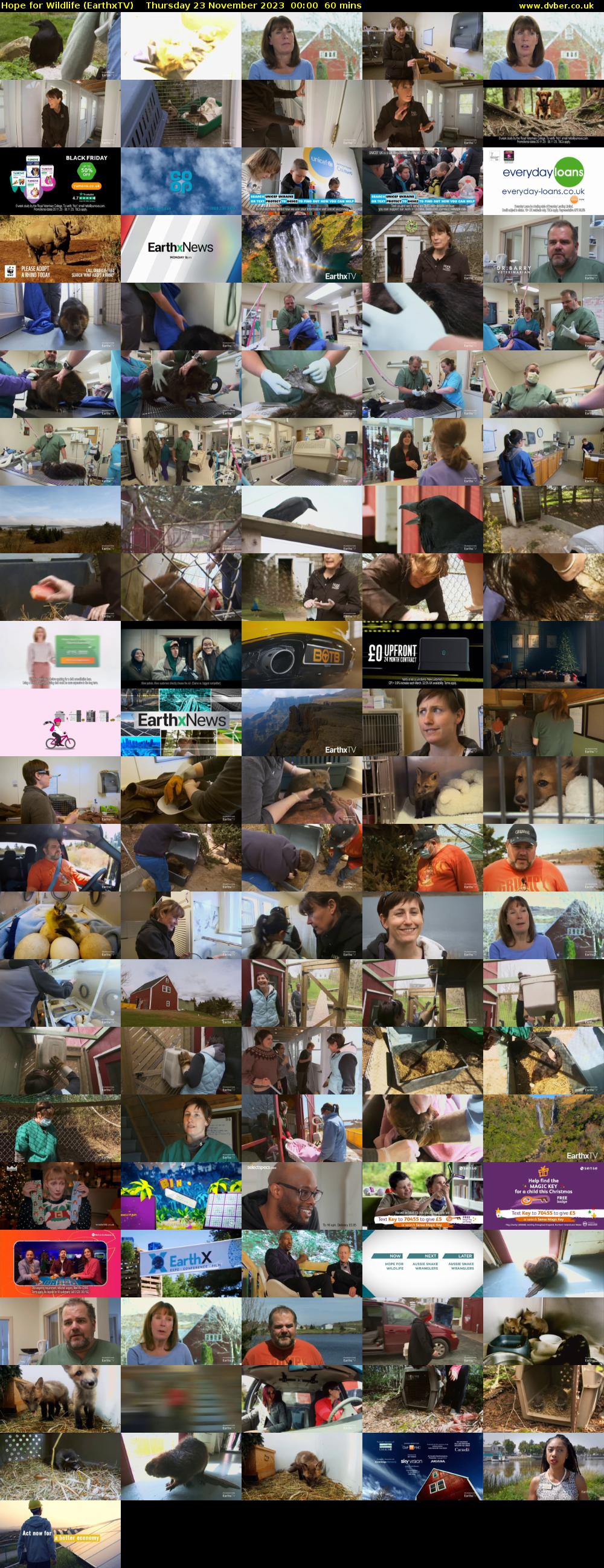 Hope for Wildlife (EarthxTV) Thursday 23 November 2023 00:00 - 01:00
