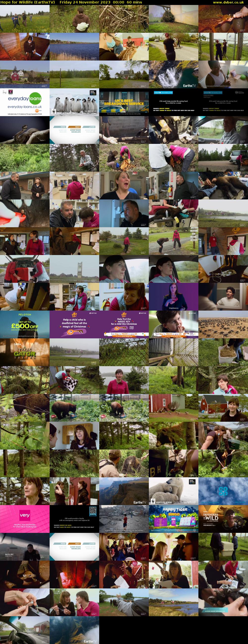 Hope for Wildlife (EarthxTV) Friday 24 November 2023 00:00 - 01:00