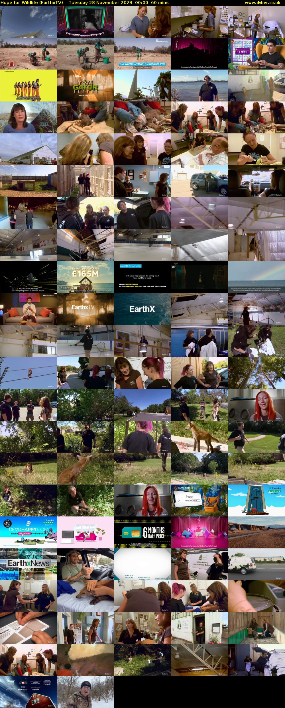 Hope for Wildlife (EarthxTV) Tuesday 28 November 2023 00:00 - 01:00