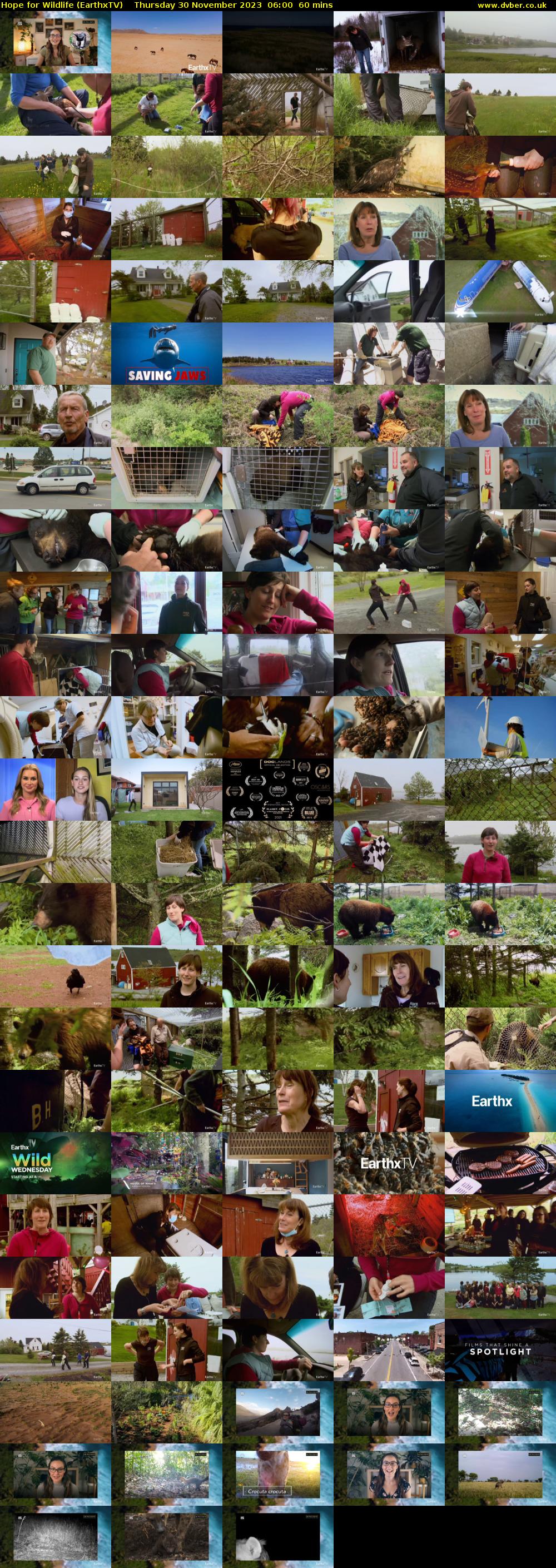 Hope for Wildlife (EarthxTV) Thursday 30 November 2023 06:00 - 07:00