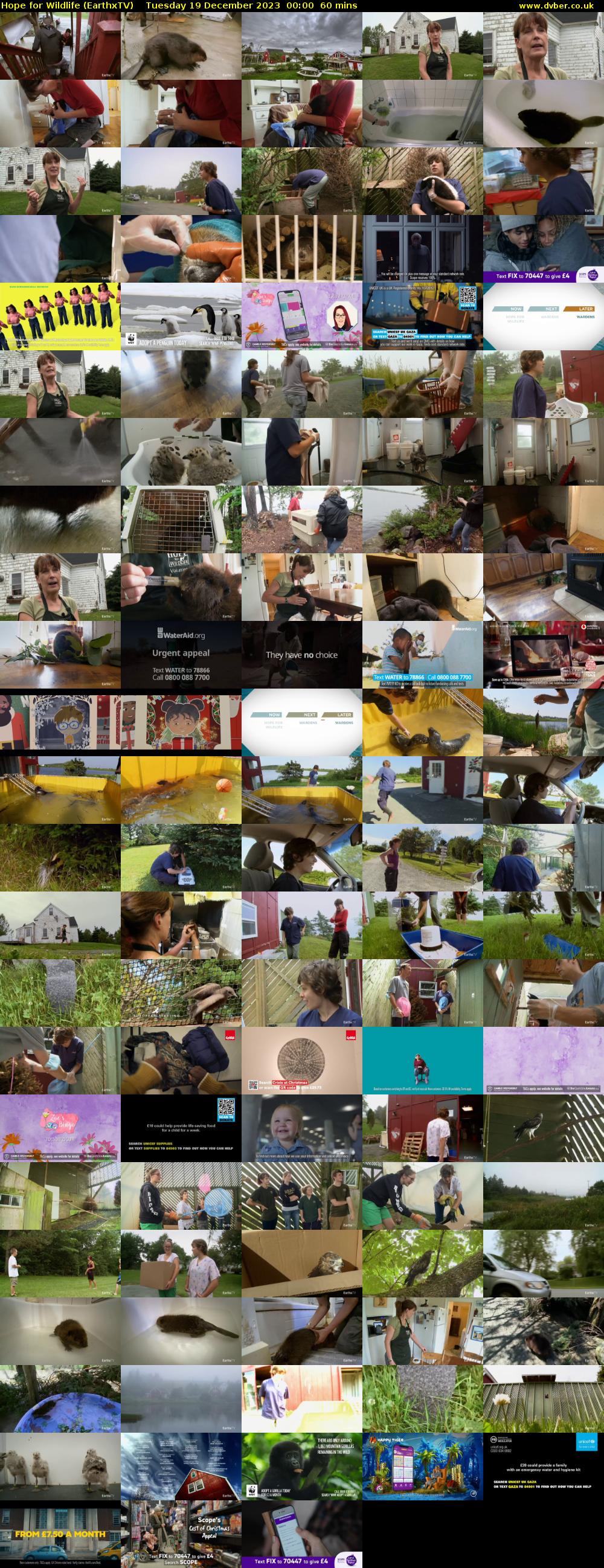 Hope for Wildlife (EarthxTV) Tuesday 19 December 2023 00:00 - 01:00