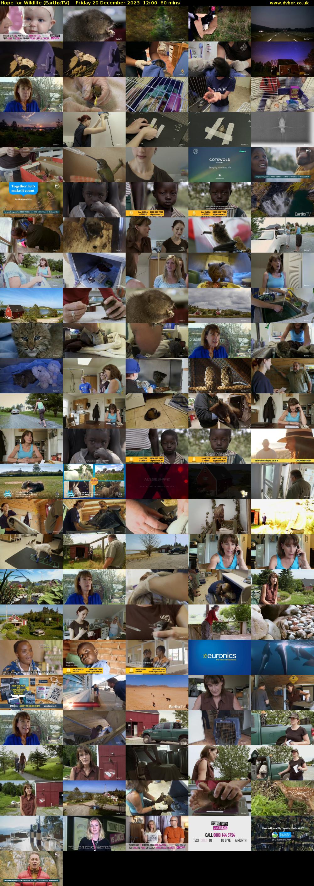 Hope for Wildlife (EarthxTV) Friday 29 December 2023 12:00 - 13:00