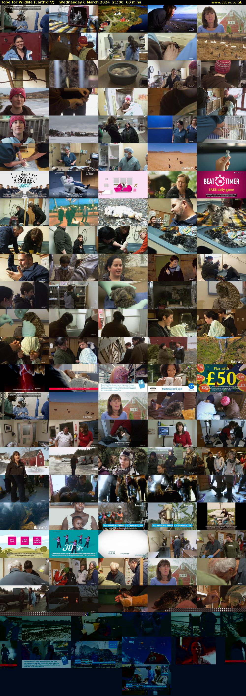 Hope for Wildlife (EarthxTV) Wednesday 6 March 2024 21:00 - 22:00