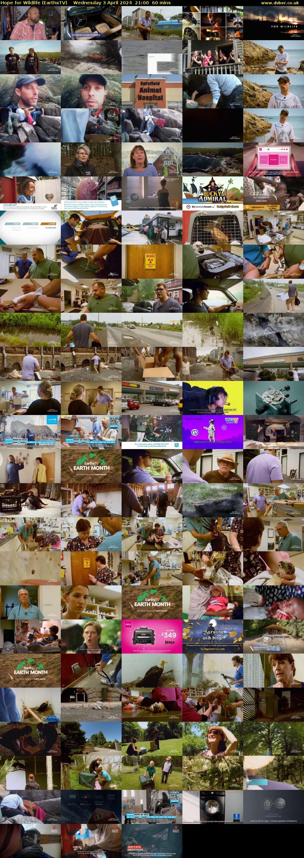 Hope for Wildlife (EarthxTV) Wednesday 3 April 2024 21:00 - 22:00