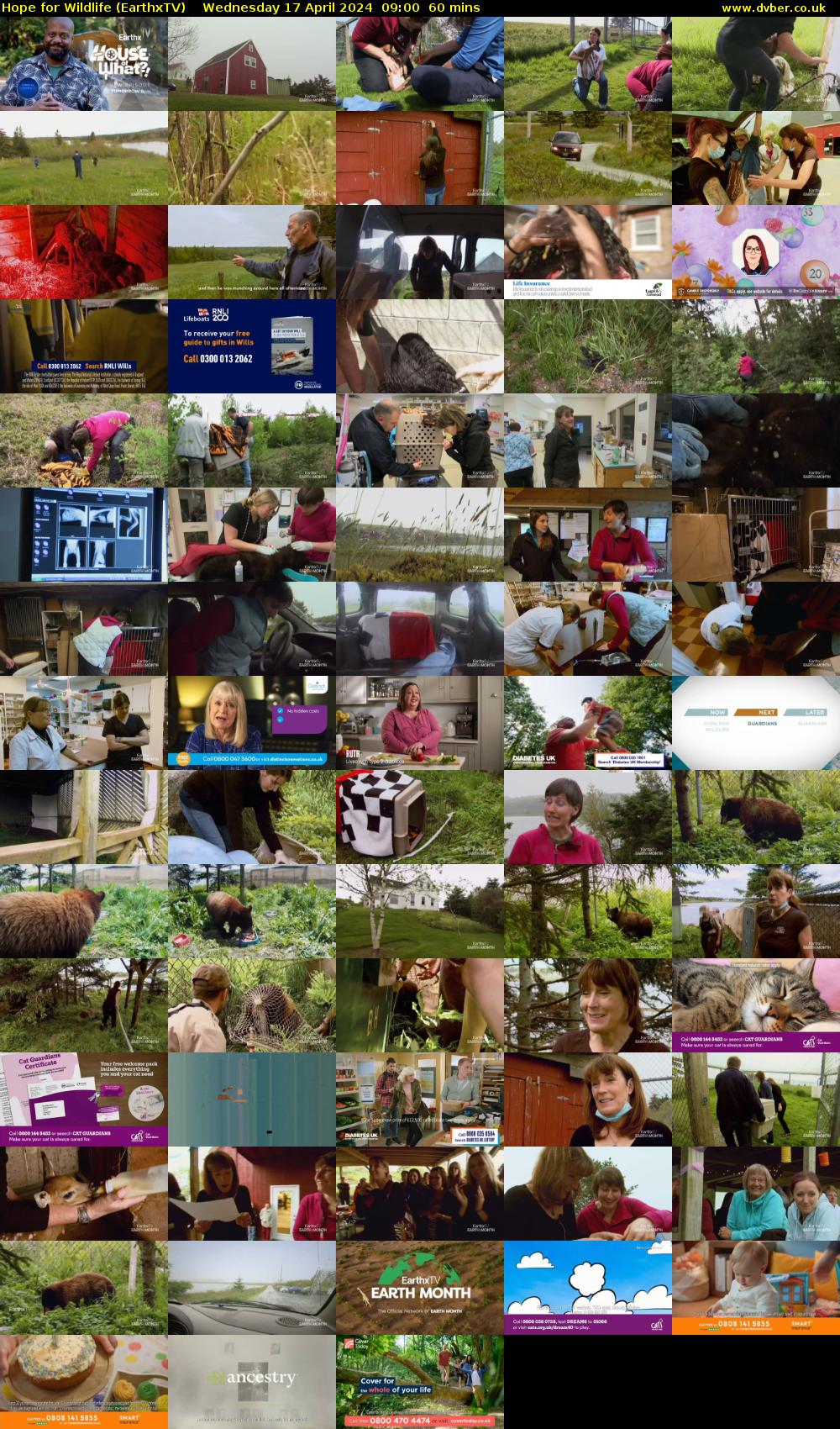 Hope for Wildlife (EarthxTV) Wednesday 17 April 2024 09:00 - 10:00