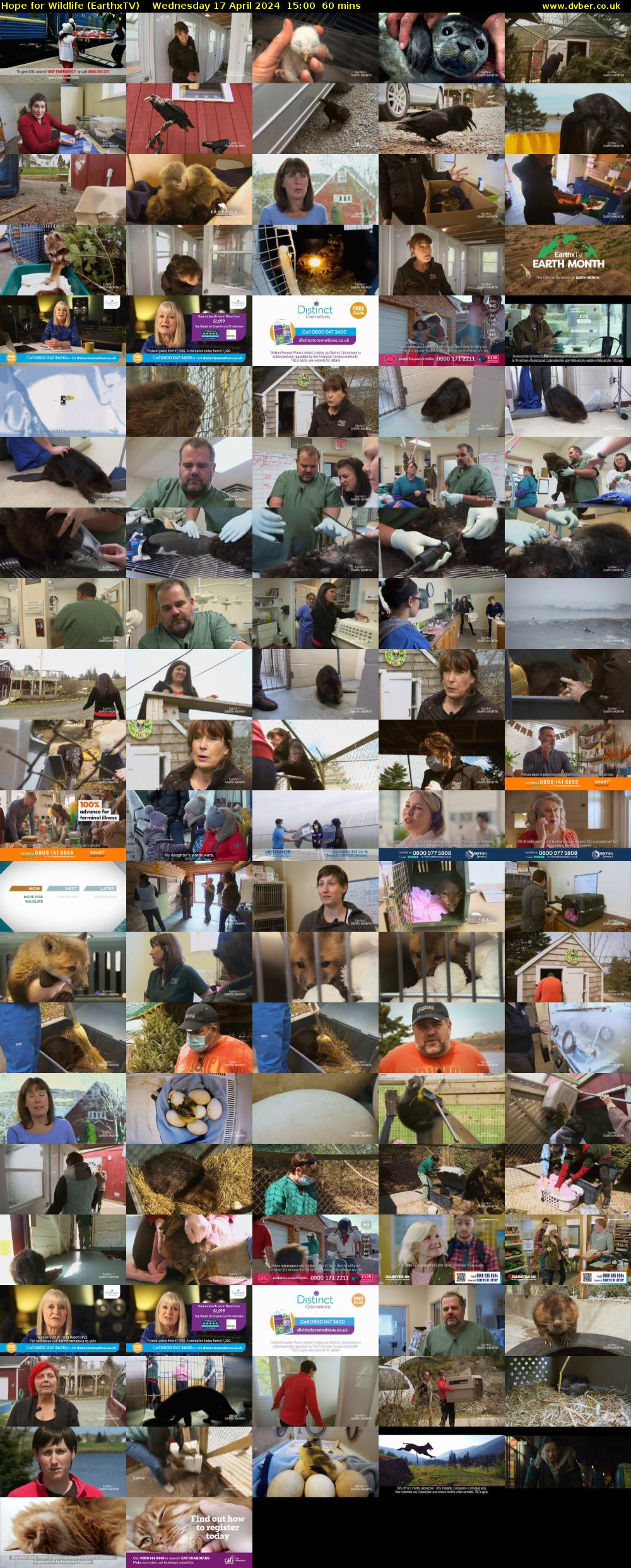 Hope for Wildlife (EarthxTV) Wednesday 17 April 2024 15:00 - 16:00