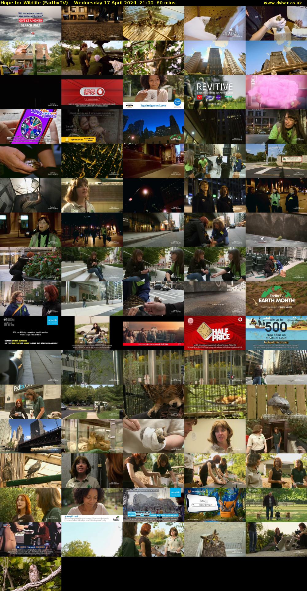 Hope for Wildlife (EarthxTV) Wednesday 17 April 2024 21:00 - 22:00