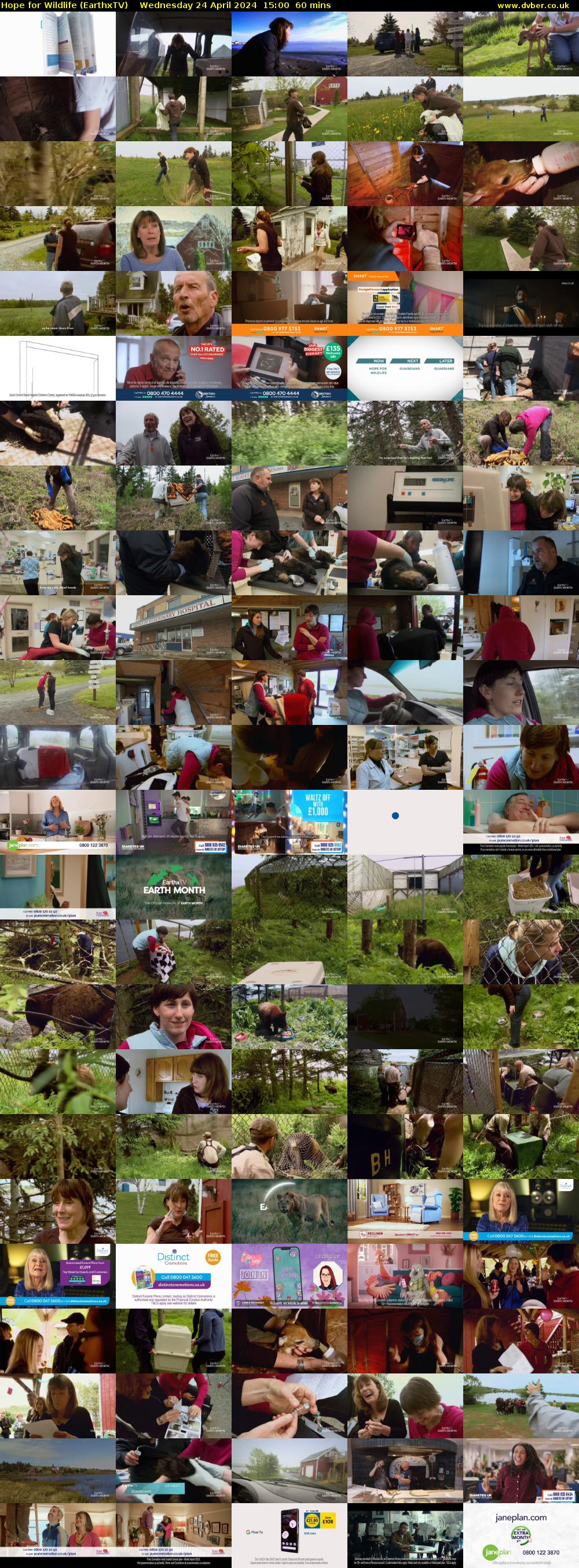 Hope for Wildlife (EarthxTV) Wednesday 24 April 2024 15:00 - 16:00