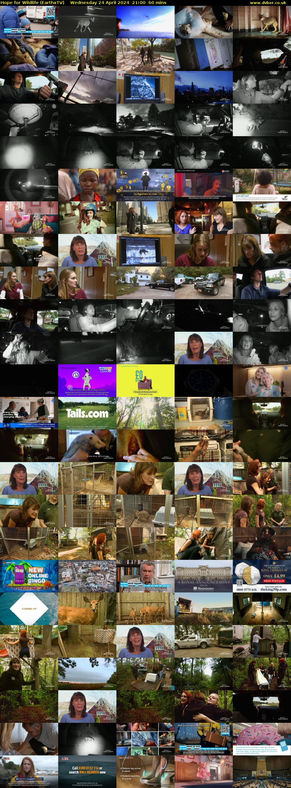 Hope for Wildlife (EarthxTV) Wednesday 24 April 2024 21:00 - 22:00