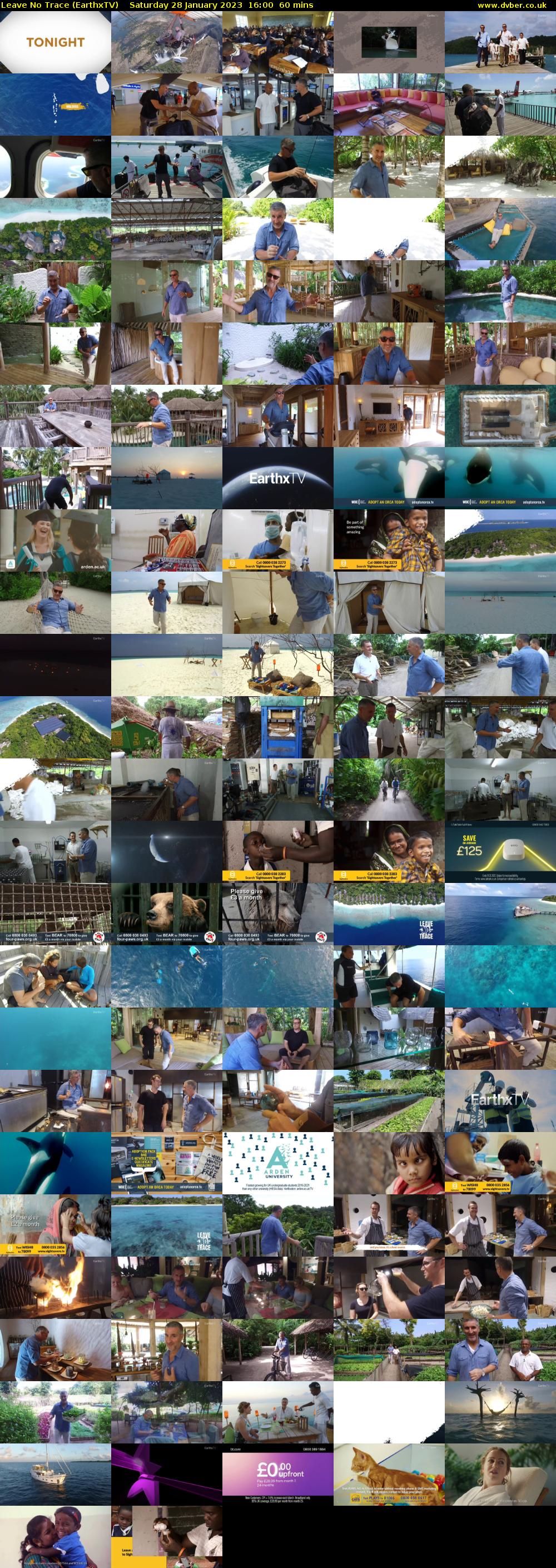 Leave No Trace (EarthxTV) Saturday 28 January 2023 16:00 - 17:00
