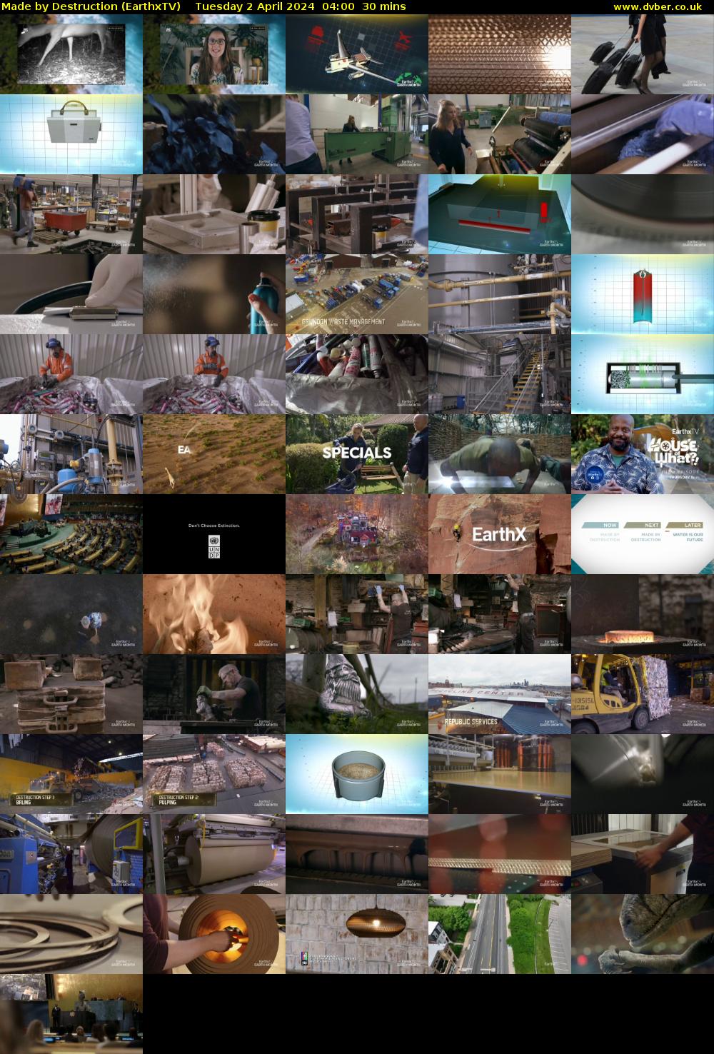 Made by Destruction (EarthxTV) Tuesday 2 April 2024 04:00 - 04:30