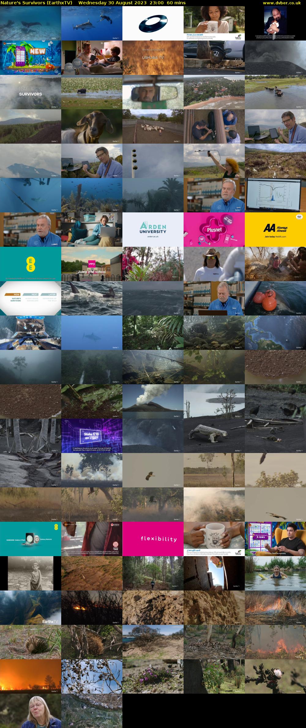 Nature's Survivors (EarthxTV) Wednesday 30 August 2023 23:00 - 00:00