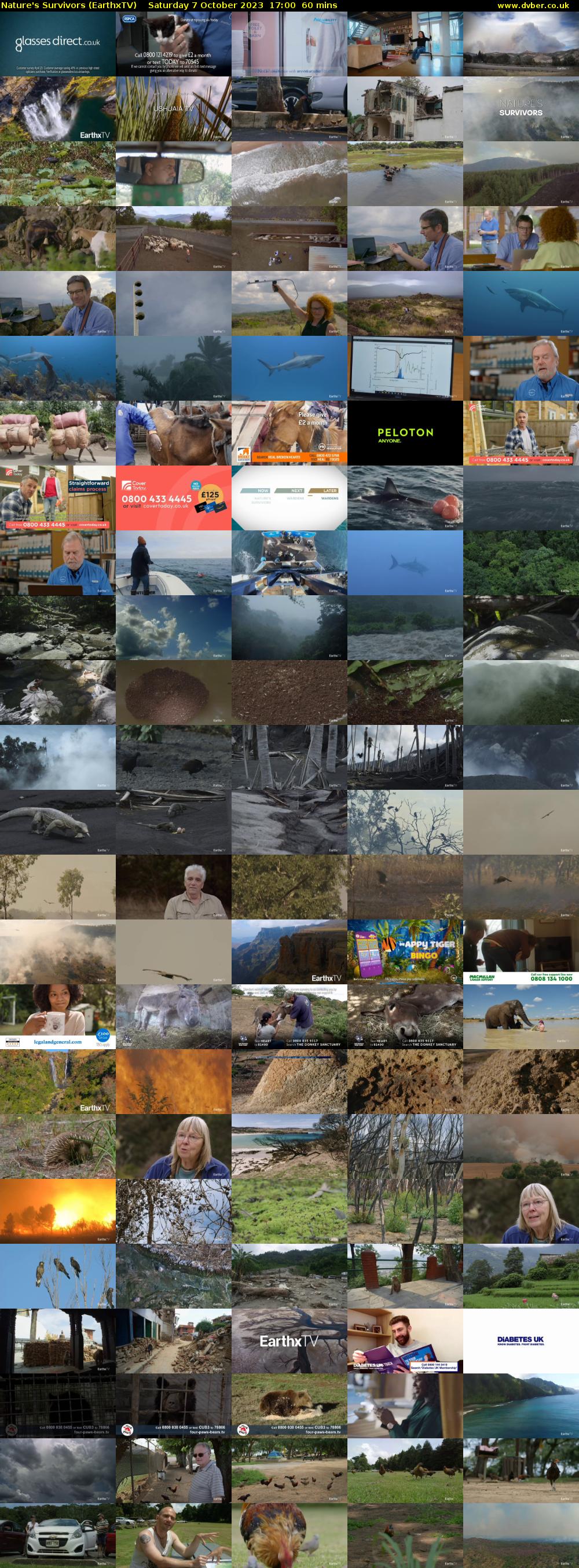 Nature's Survivors (EarthxTV) Saturday 7 October 2023 17:00 - 18:00