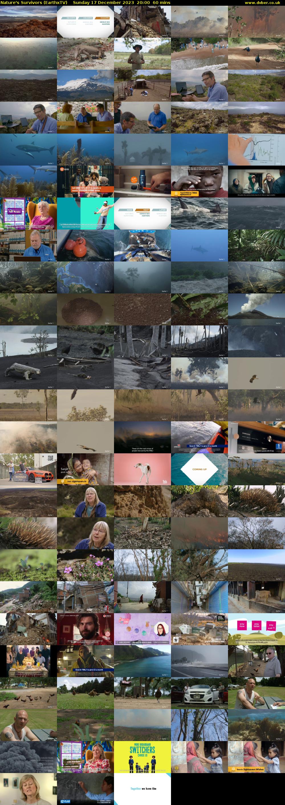 Nature's Survivors (EarthxTV) Sunday 17 December 2023 20:00 - 21:00