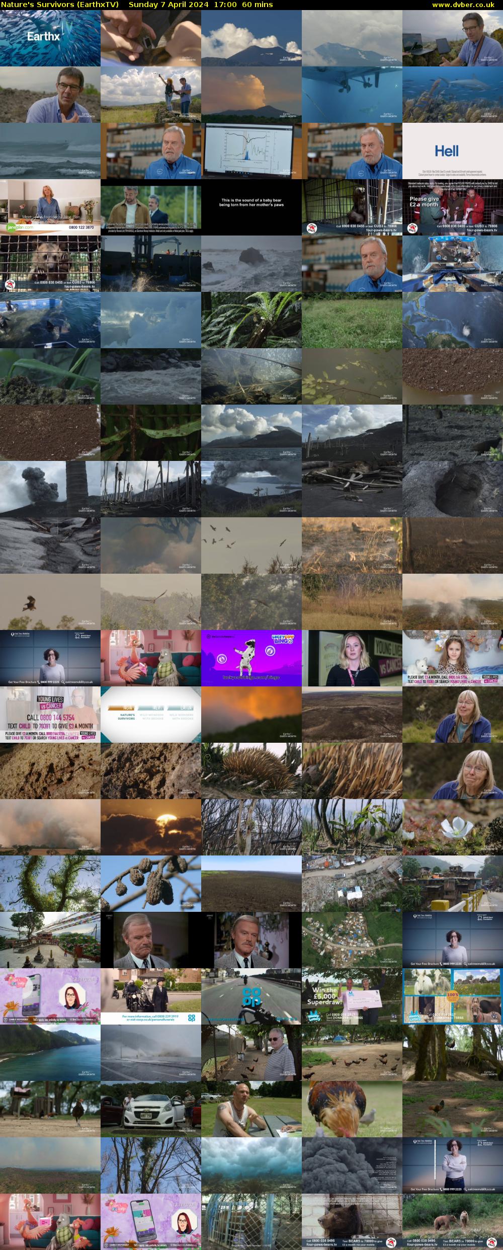 Nature's Survivors (EarthxTV) Sunday 7 April 2024 17:00 - 18:00