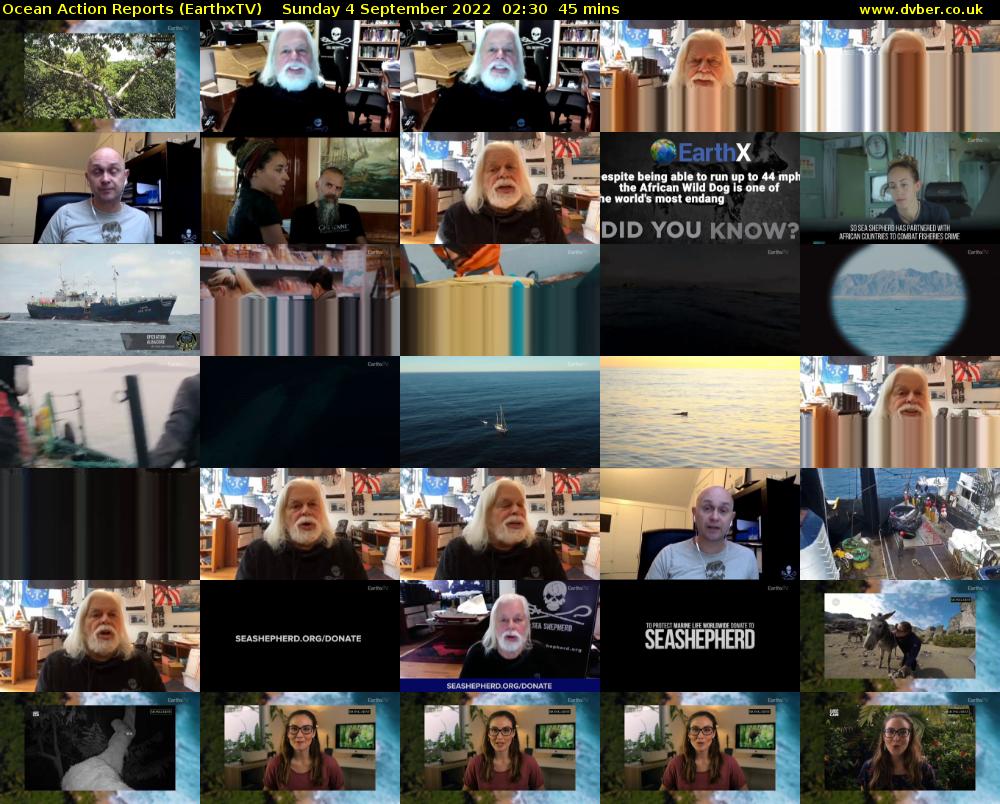Ocean Action Reports (EarthxTV) Sunday 4 September 2022 02:30 - 03:15