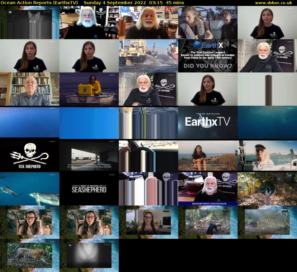 Ocean Action Reports (EarthxTV) Sunday 4 September 2022 03:15 - 04:00