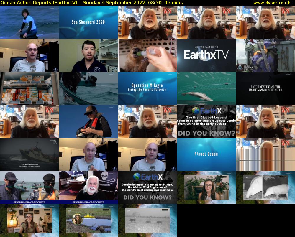 Ocean Action Reports (EarthxTV) Sunday 4 September 2022 08:30 - 09:15