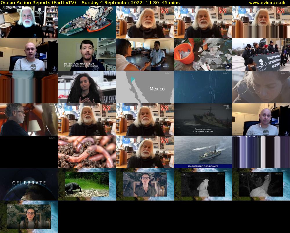 Ocean Action Reports (EarthxTV) Sunday 4 September 2022 14:30 - 15:15