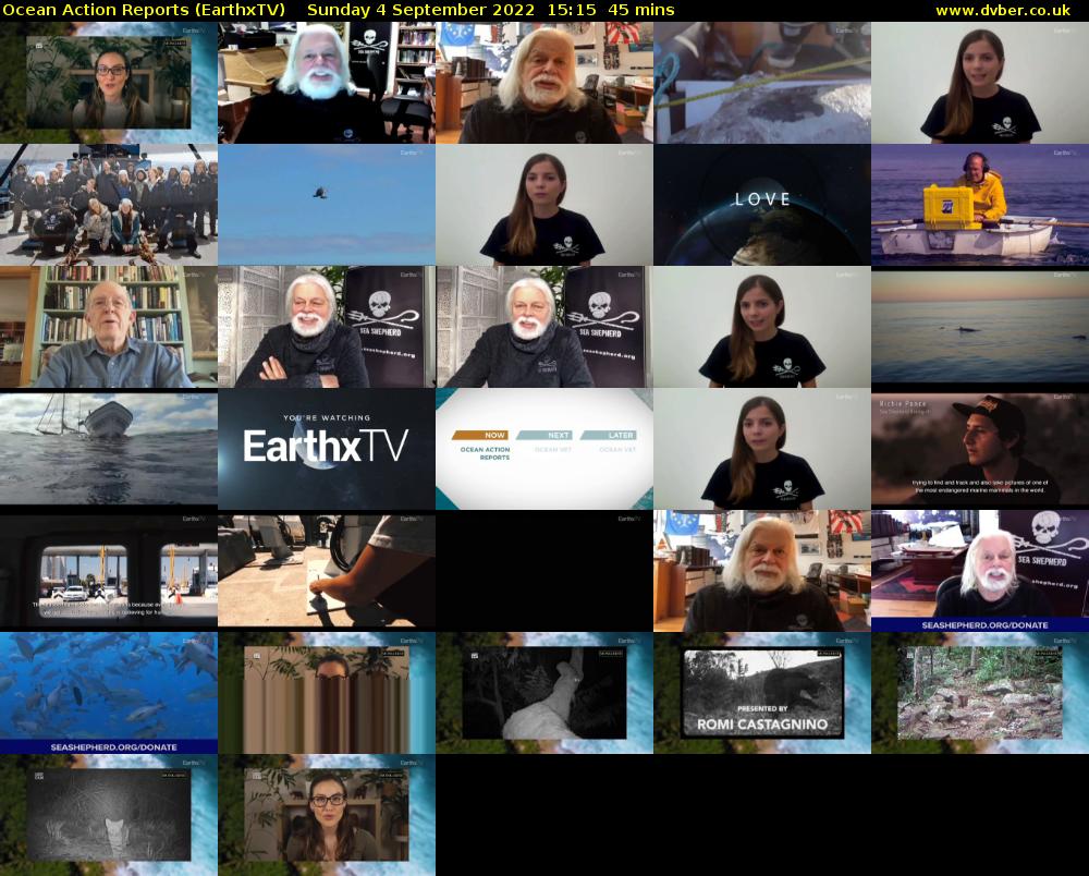 Ocean Action Reports (EarthxTV) Sunday 4 September 2022 15:15 - 16:00