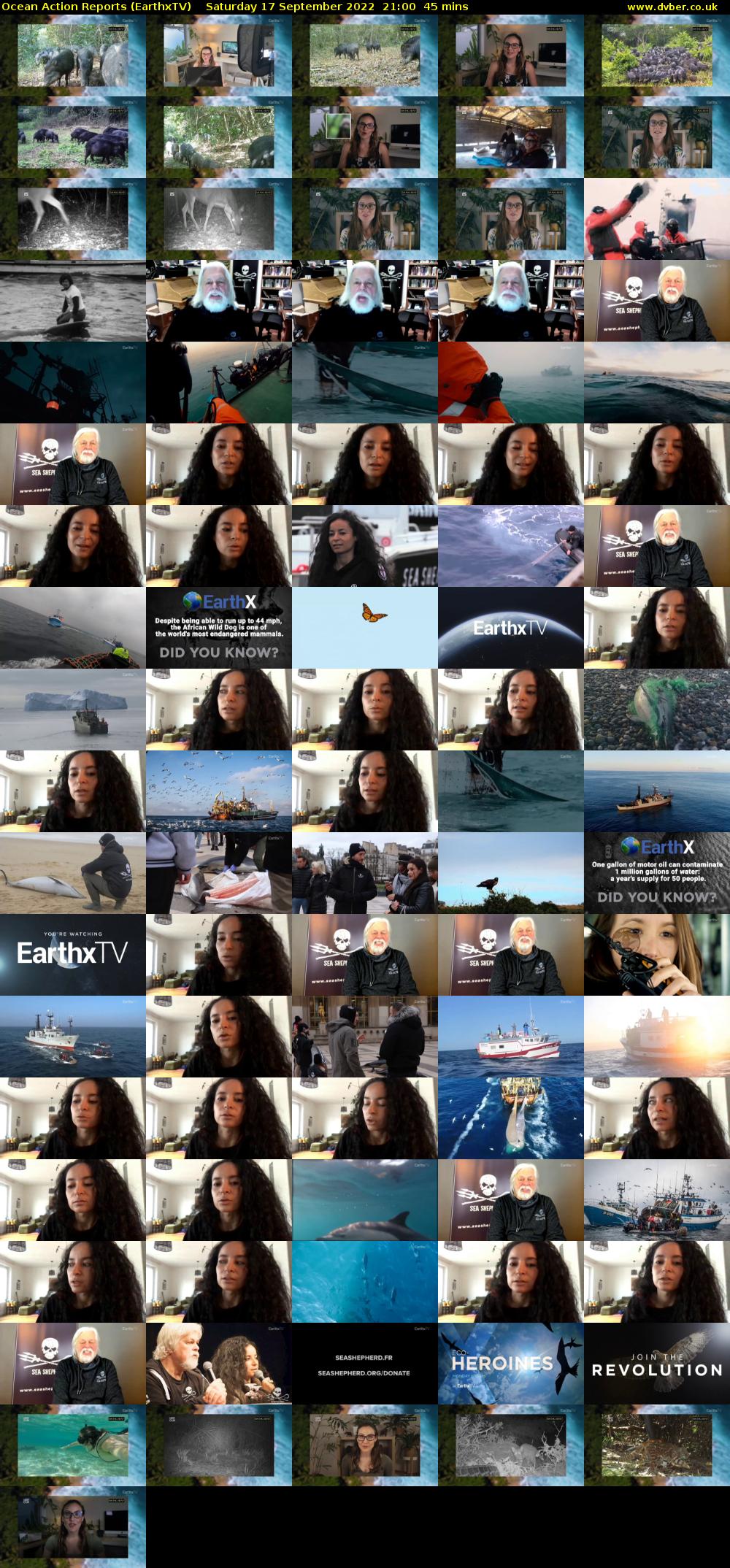 Ocean Action Reports (EarthxTV) Saturday 17 September 2022 21:00 - 21:45