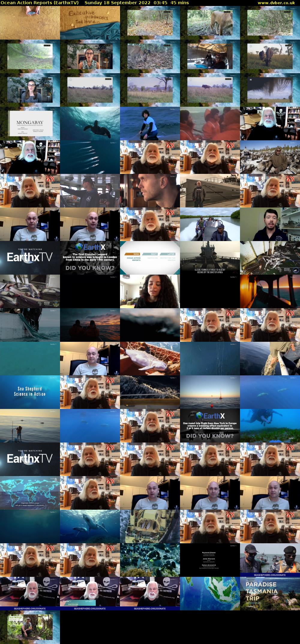 Ocean Action Reports (EarthxTV) Sunday 18 September 2022 03:45 - 04:30