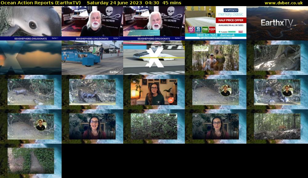 Ocean Action Reports (EarthxTV) Saturday 24 June 2023 04:30 - 05:15