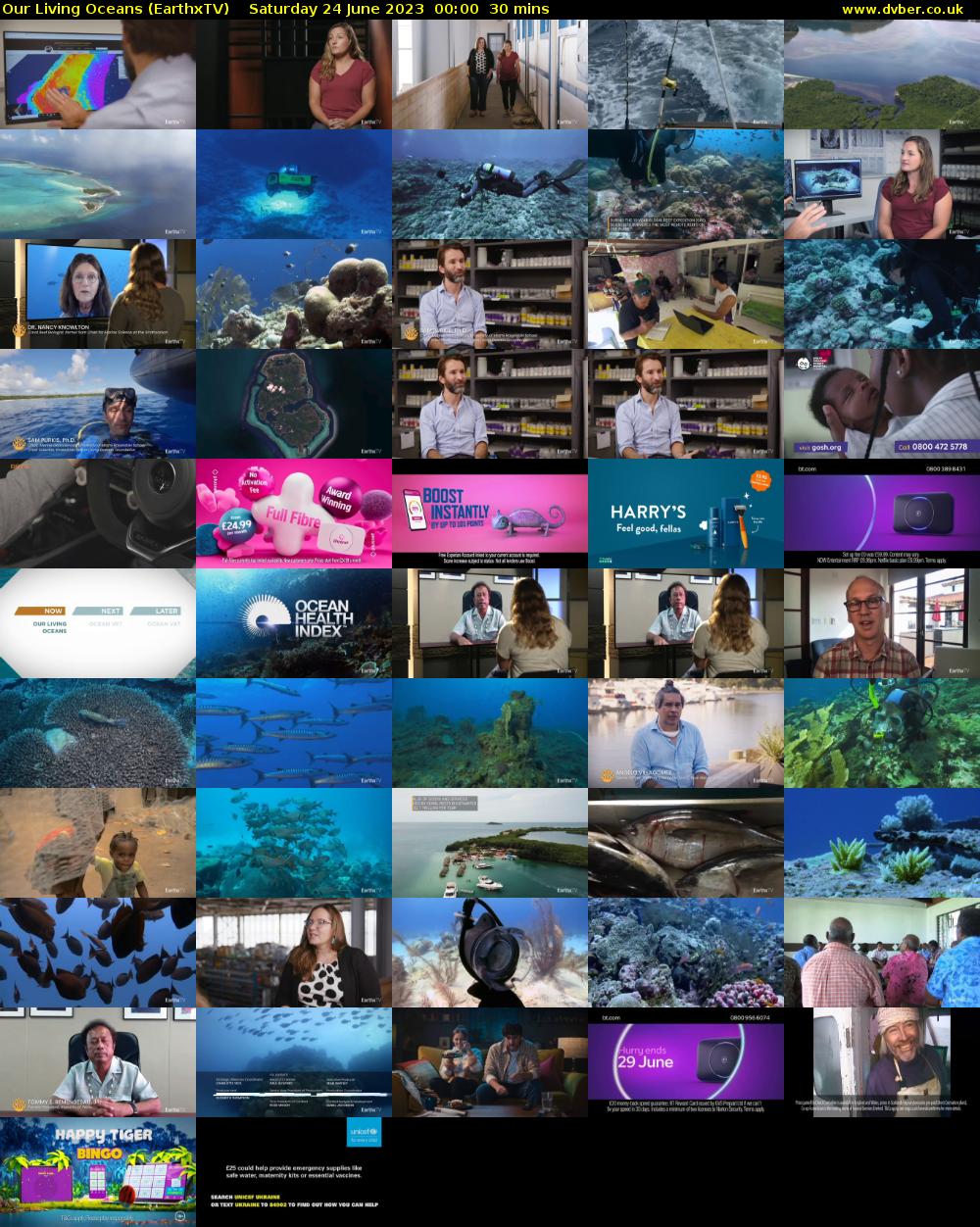 Our Living Oceans (EarthxTV) Saturday 24 June 2023 00:00 - 00:30