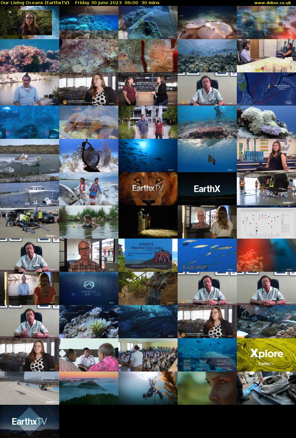 Our Living Oceans (EarthxTV) Friday 30 June 2023 06:00 - 06:30