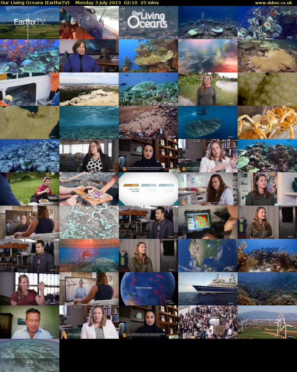 Our Living Oceans (EarthxTV) Monday 3 July 2023 02:10 - 02:35