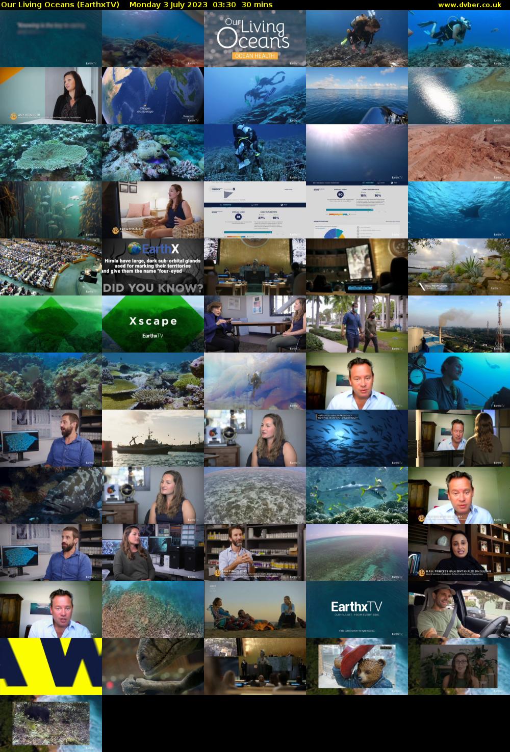 Our Living Oceans (EarthxTV) Monday 3 July 2023 03:30 - 04:00