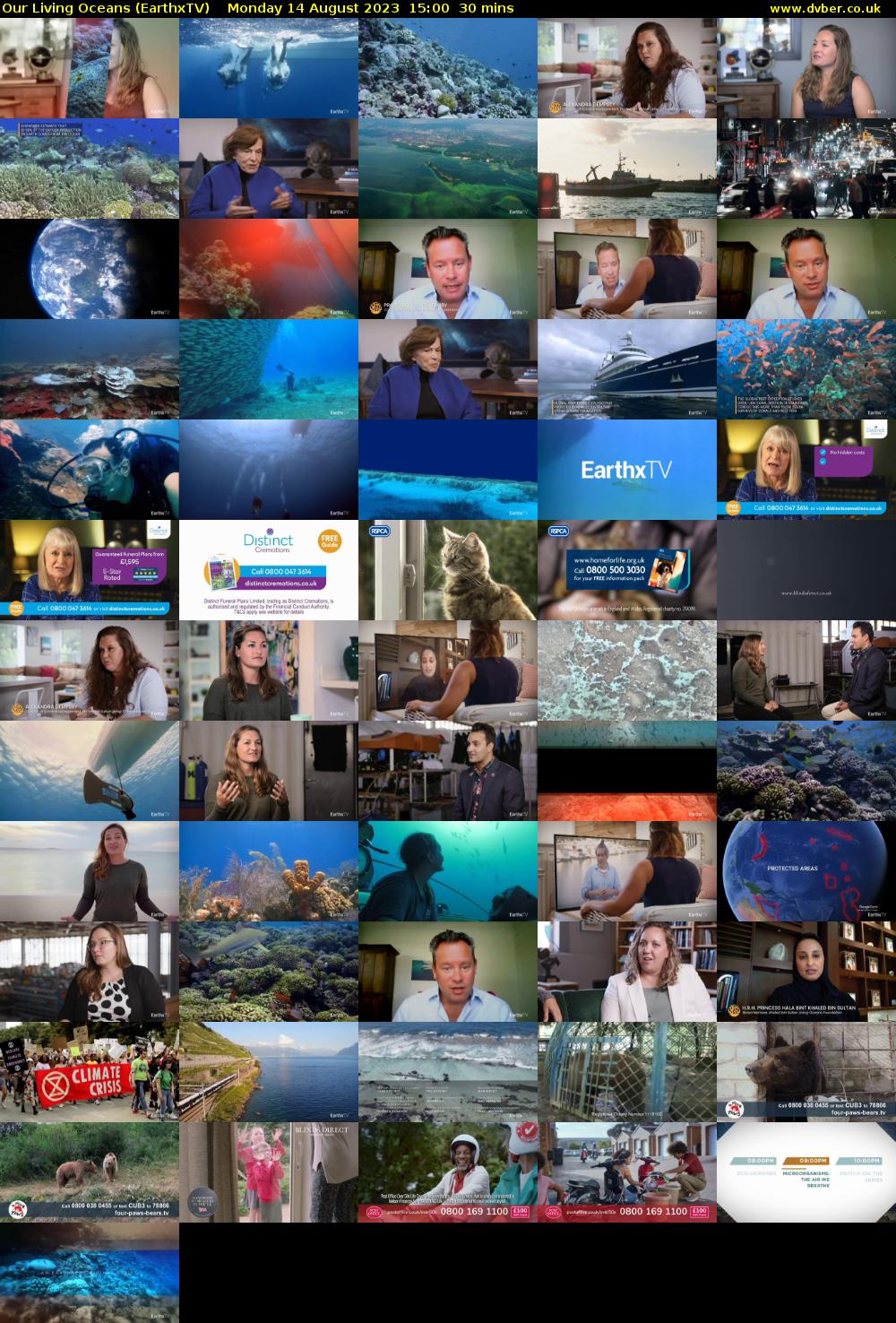 Our Living Oceans (EarthxTV) Monday 14 August 2023 15:00 - 15:30