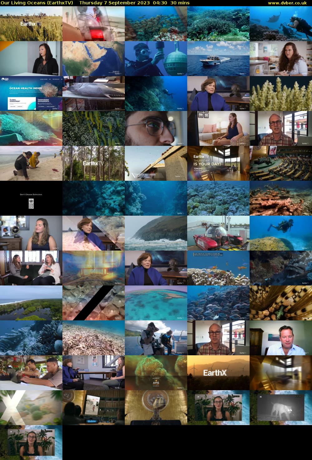 Our Living Oceans (EarthxTV) Thursday 7 September 2023 04:30 - 05:00