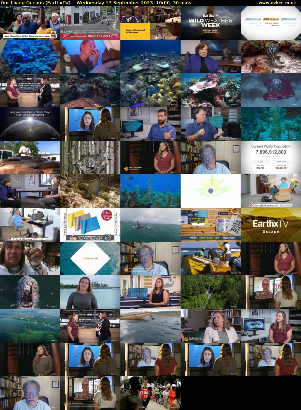 Our Living Oceans (EarthxTV) Wednesday 13 September 2023 10:00 - 10:30