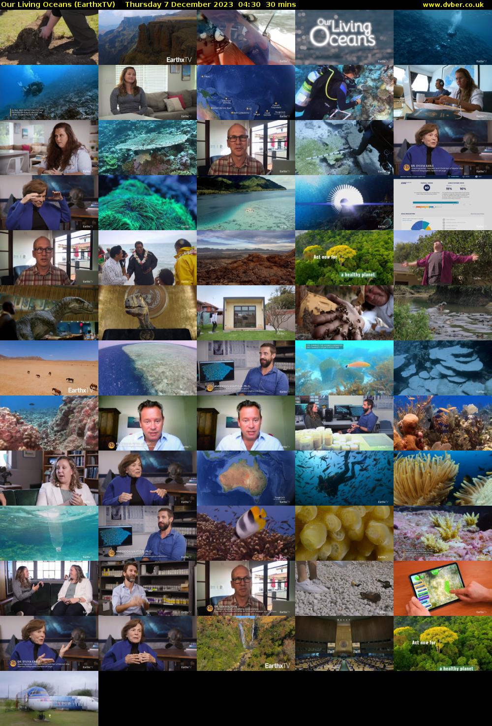 Our Living Oceans (EarthxTV) Thursday 7 December 2023 04:30 - 05:00